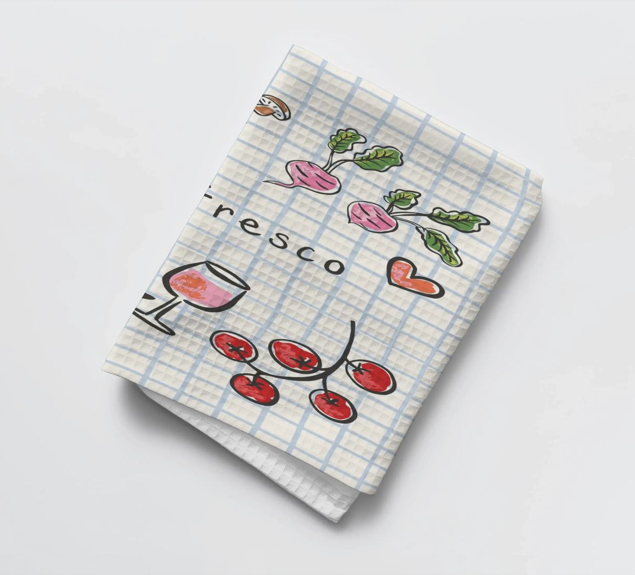 Al Fresco – Naïve Hand Drawn Picnic Print canovaccio da cucina da Vivdesign