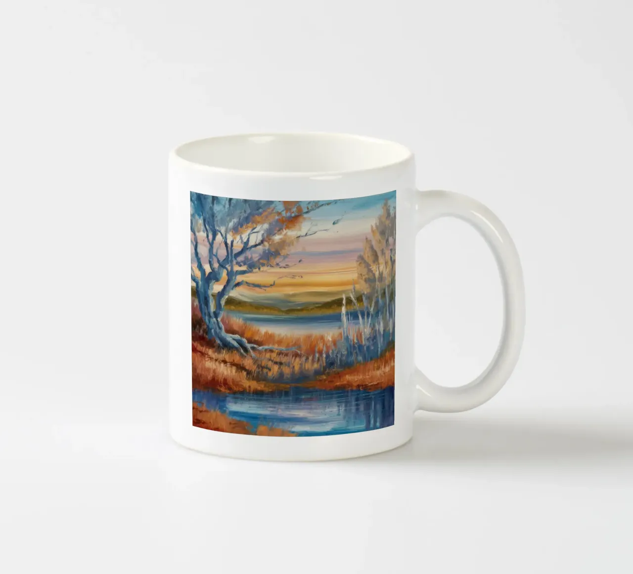 Ansa del fiume Twilight tazza in ceramica da Solestice Strokes