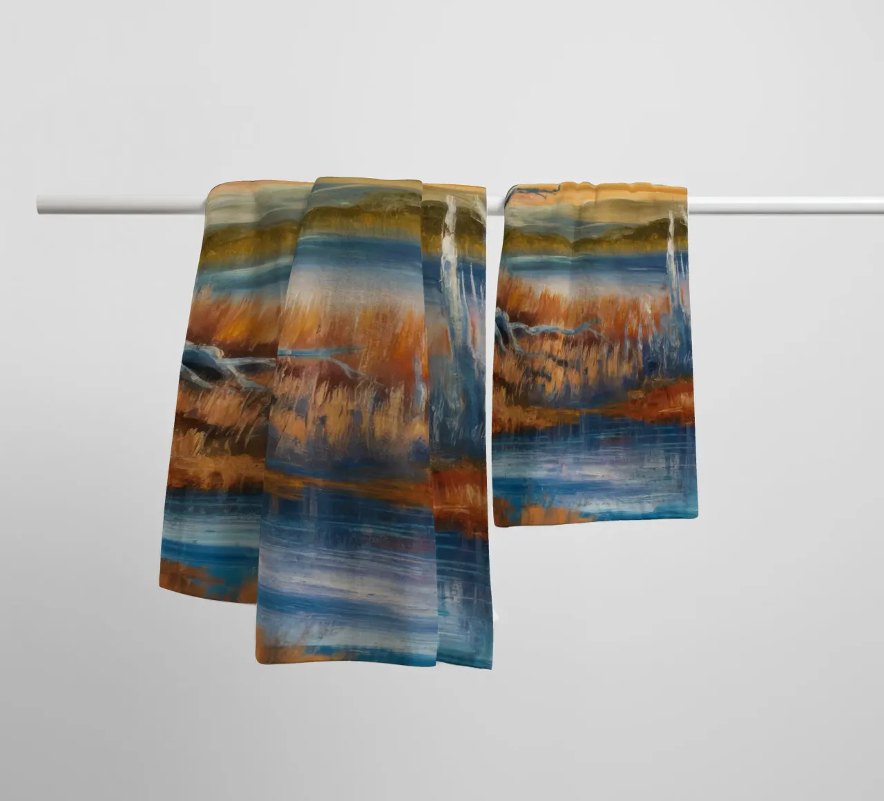 Ansa del fiume Twilight asciugamano da bagno da Solestice Strokes