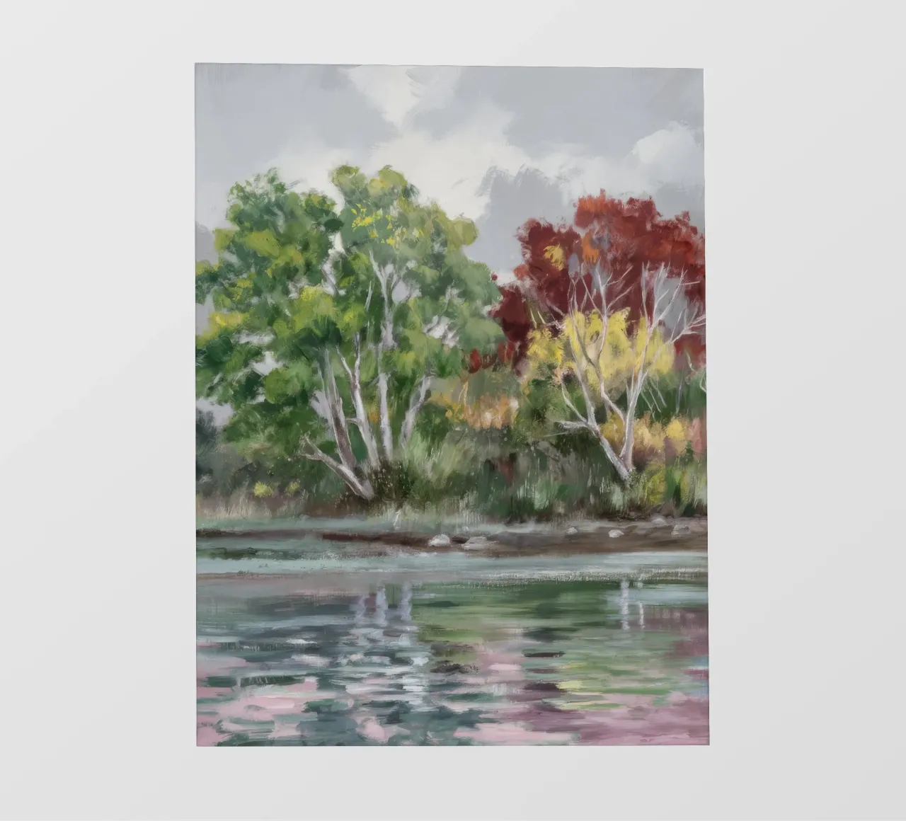 Alberi che sussurrano Calma telo in pvc da Solestice Strokes