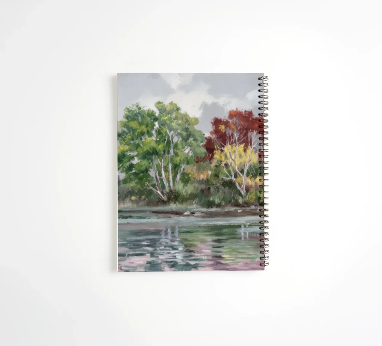 Whispering Trees Calm spiral notebook by Solestice Strokes
