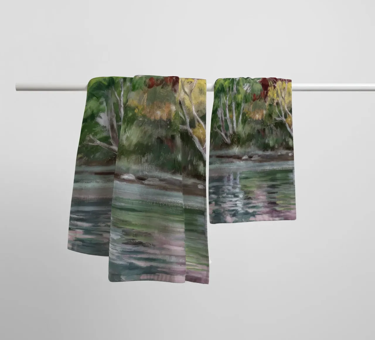 Whispering Trees Calm towel by Solestice Strokes