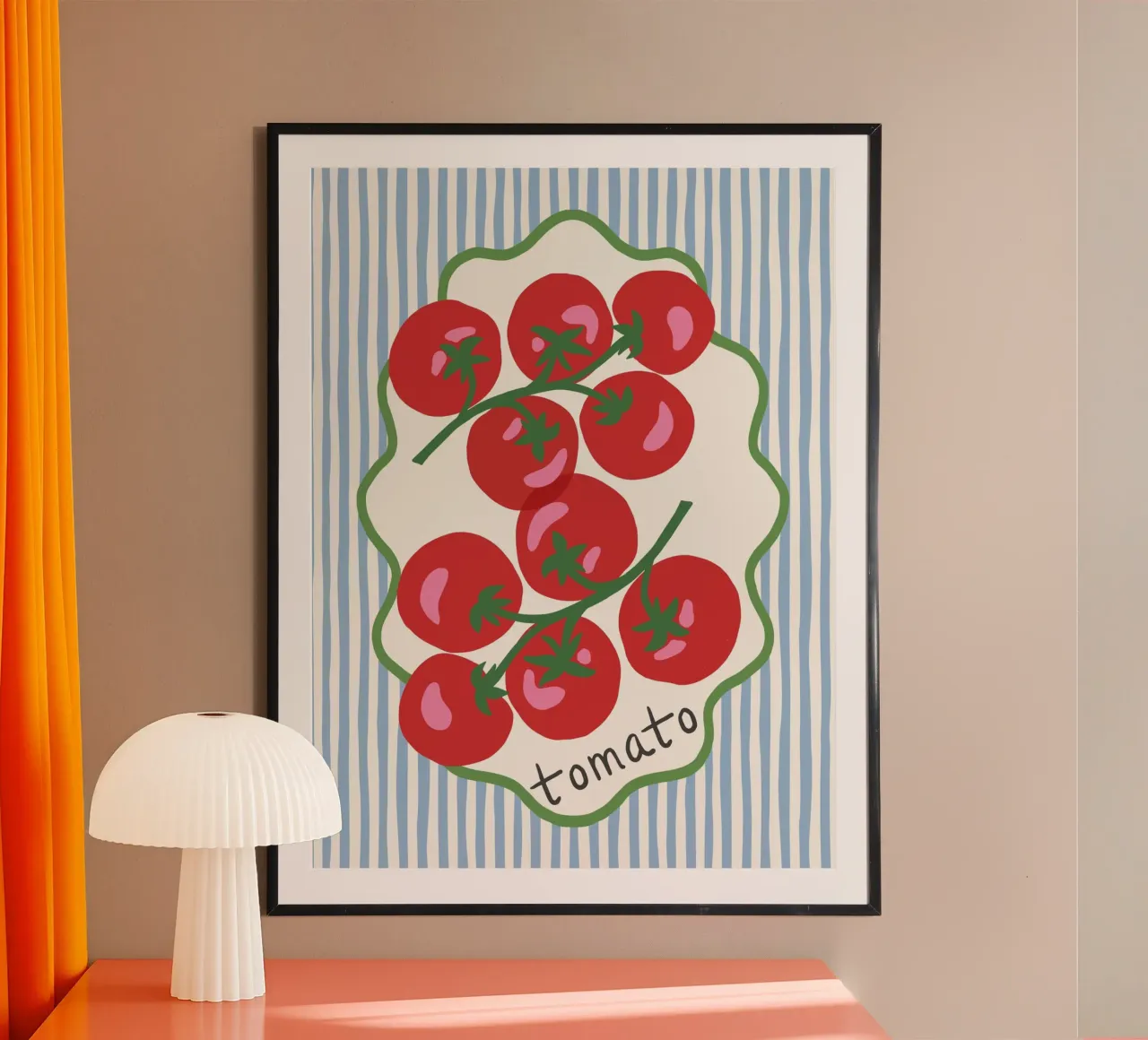 Tomatoes - graphic Italian summer vibes carta hahnemühle da Vivdesign