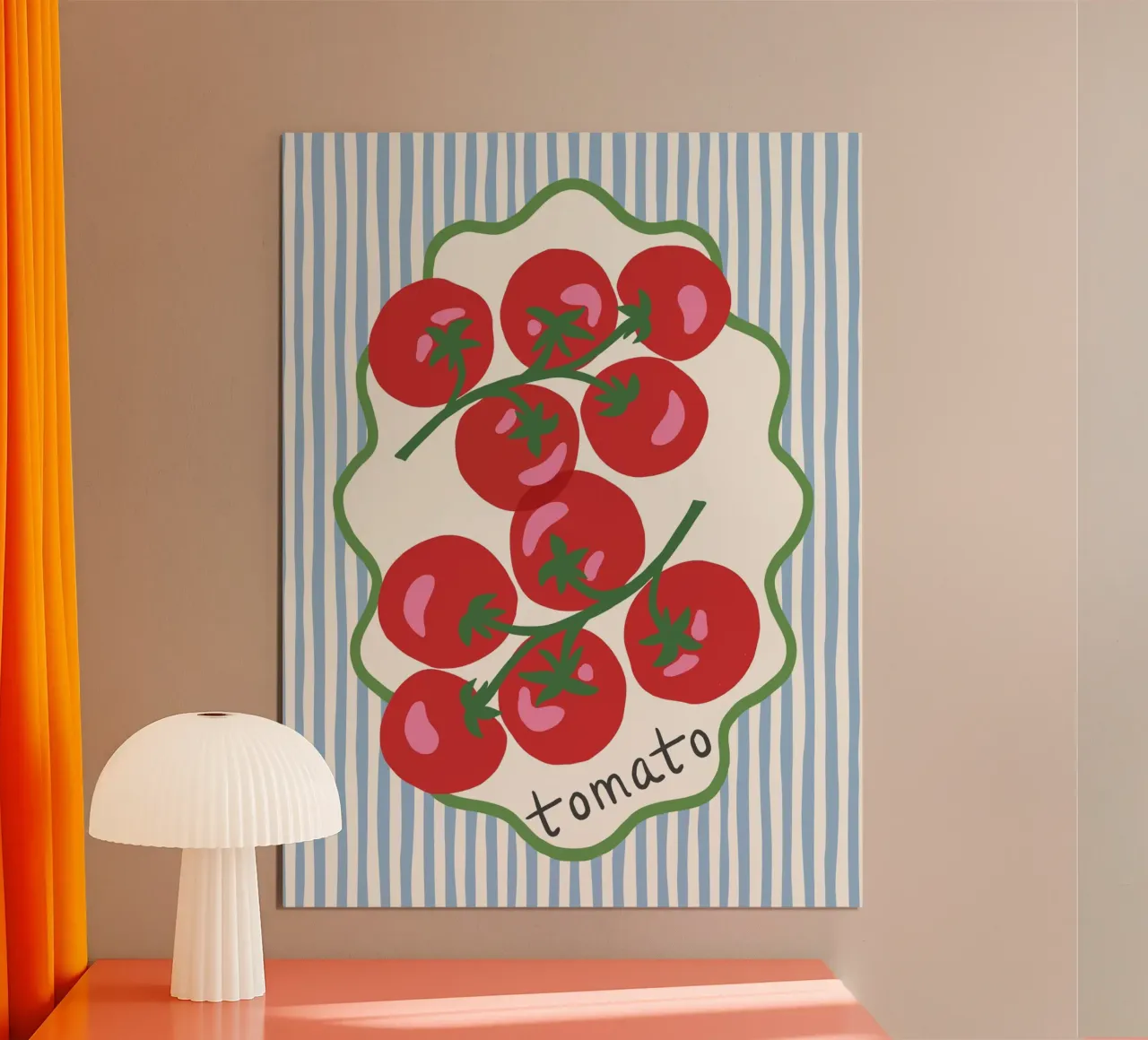Tomatoes - graphic Italian summer vibes carta hahnemühle da Vivdesign