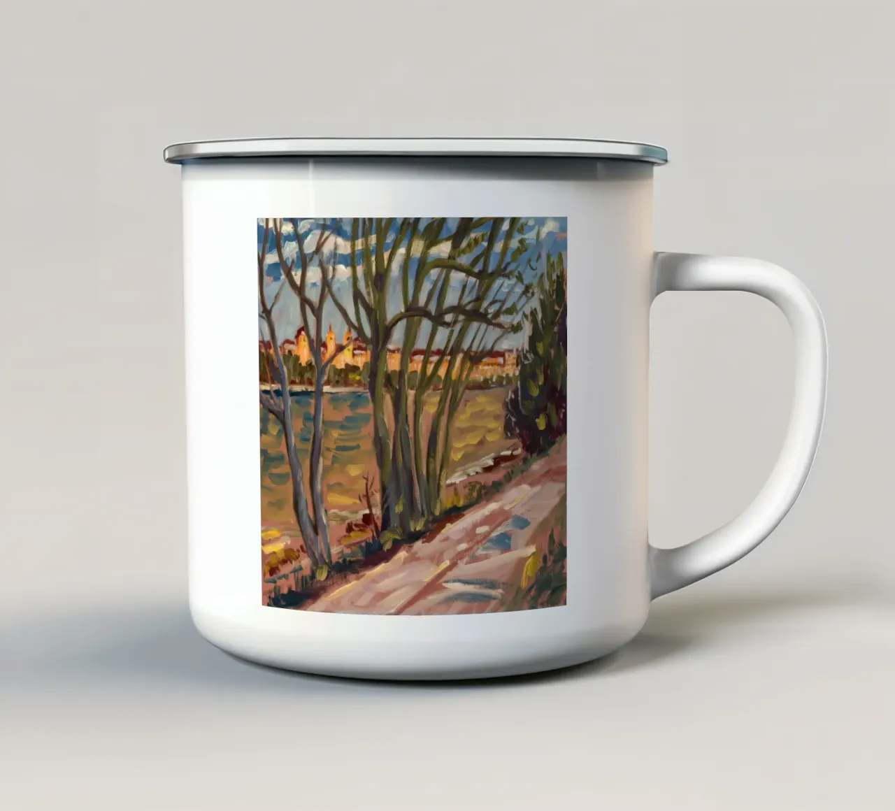 Sentiero del calore tazza in smalto da Solestice Strokes