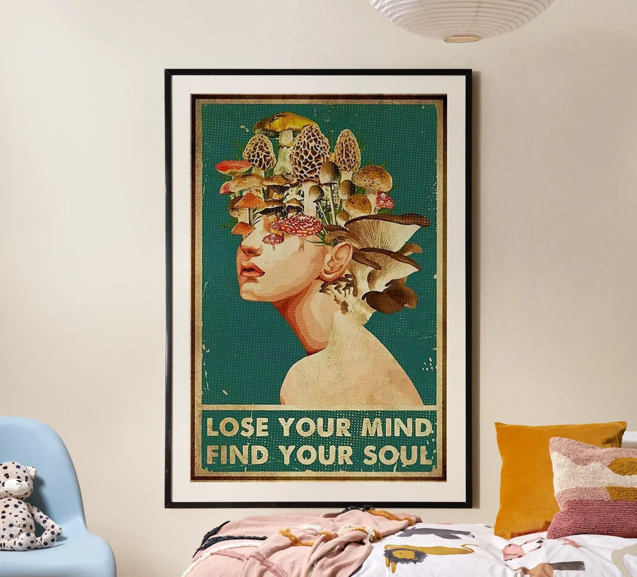 Mushroom Girl Lose Your Mind Find Your Soul hahnemühle by Aaronshop