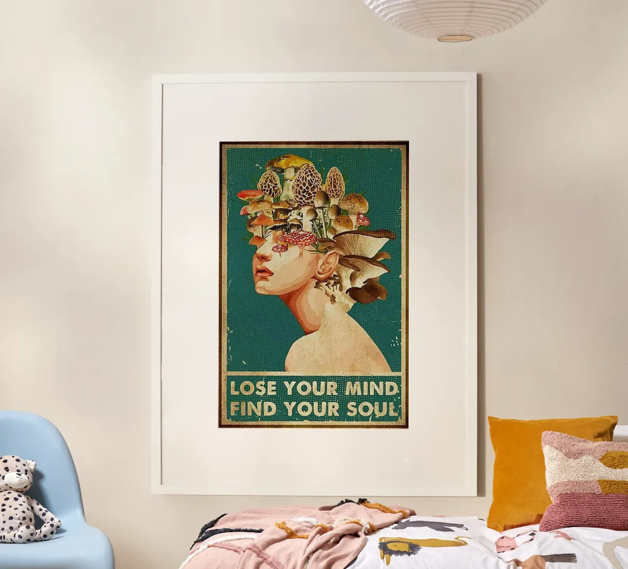 Mushroom Girl Lose Your Mind Find Your Soul hahnemühle by Aaronshop