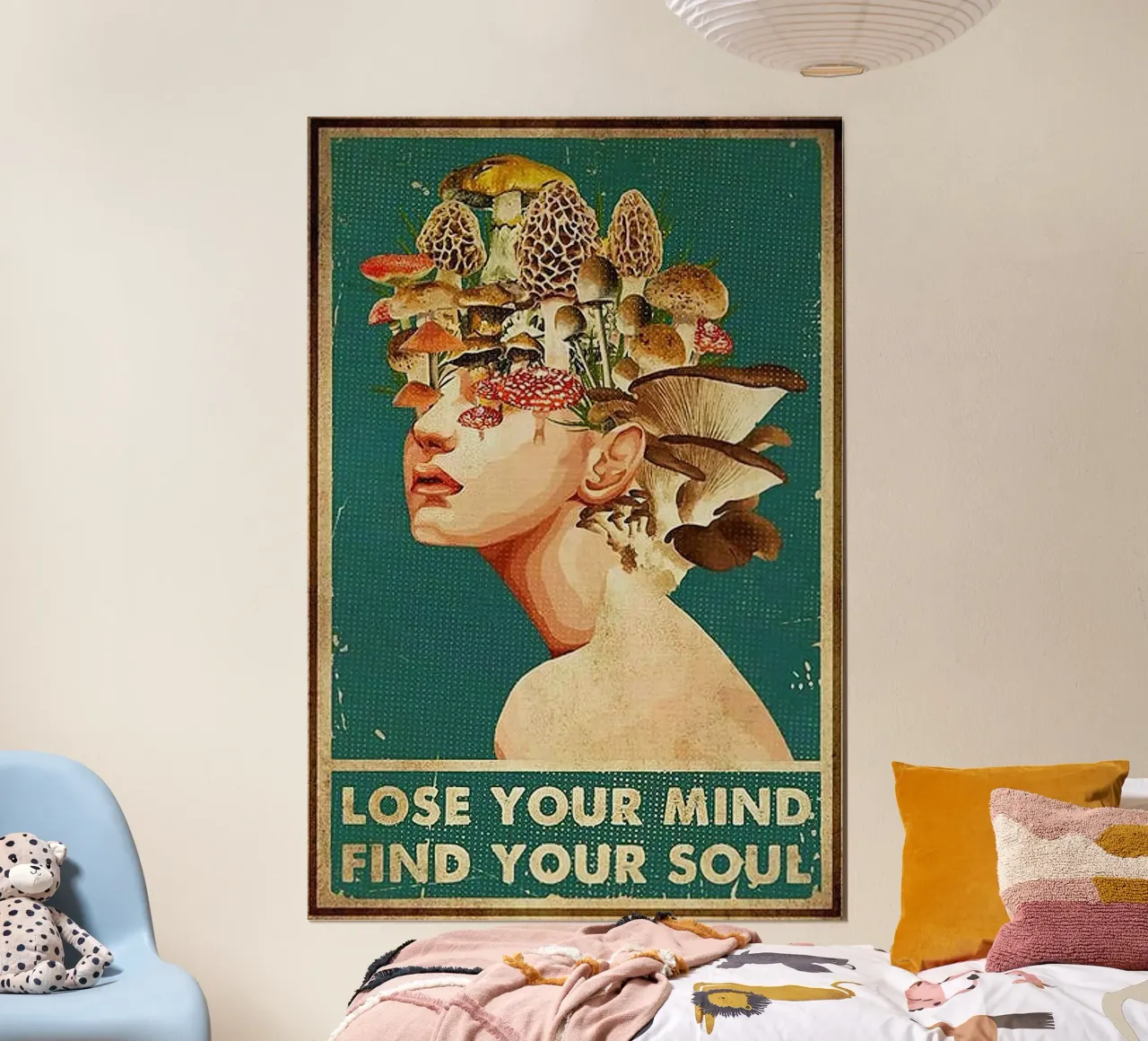Mushroom Girl Lose Your Mind Find Your Soul hahnemühle by Aaronshop
