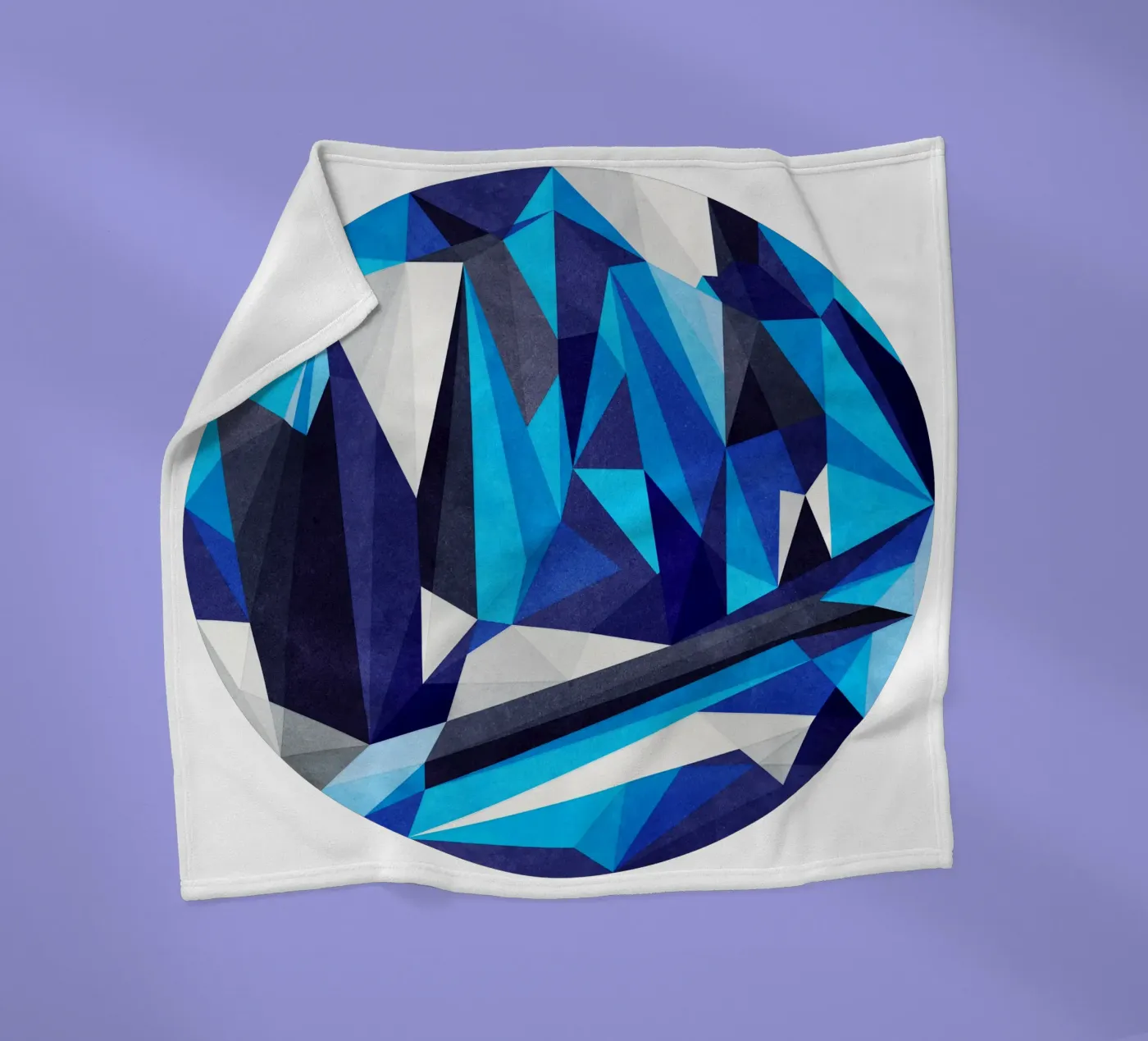 Blue Something fleecedeken van Abstract Joy