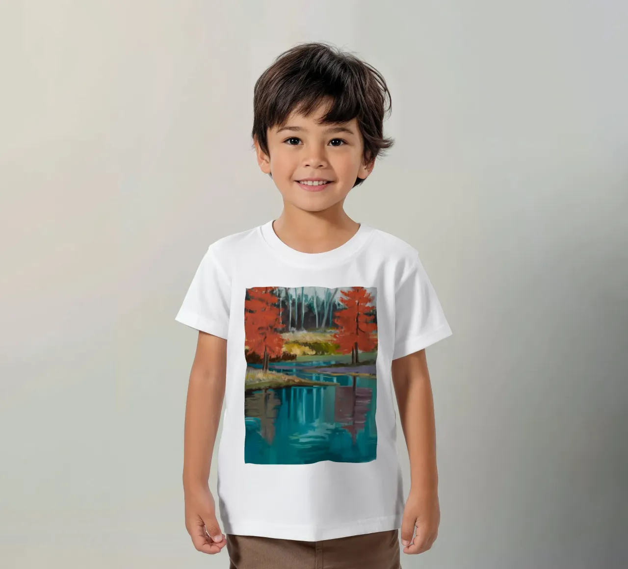 Specchio d'acqua cremisi t-shirt bambini da Solestice Strokes