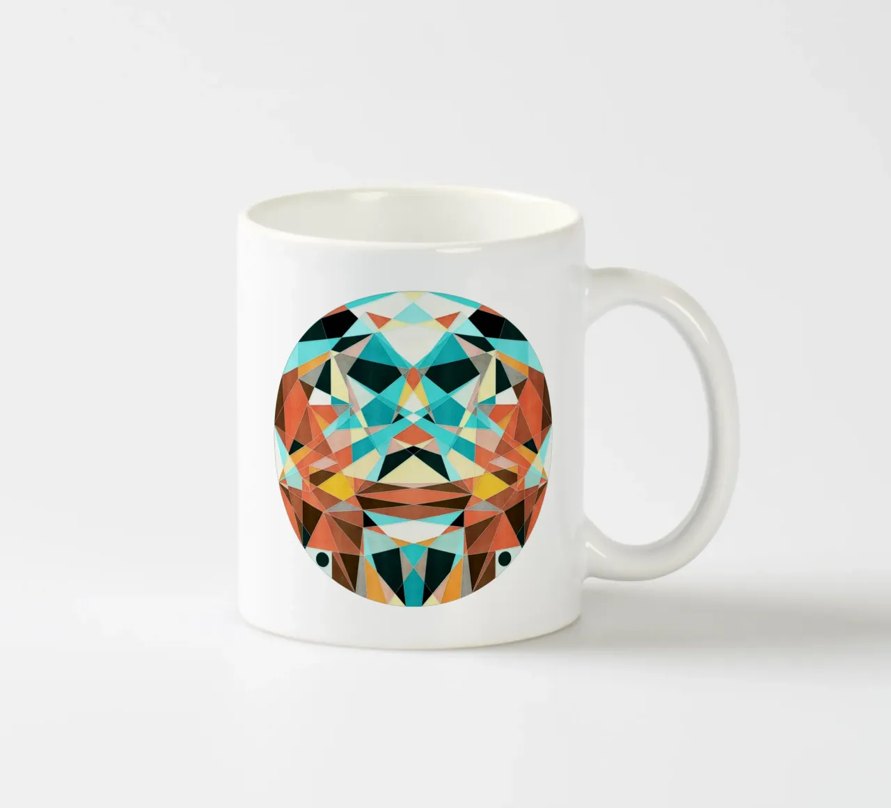 Optimism ceramic mug by Poetry Geometry