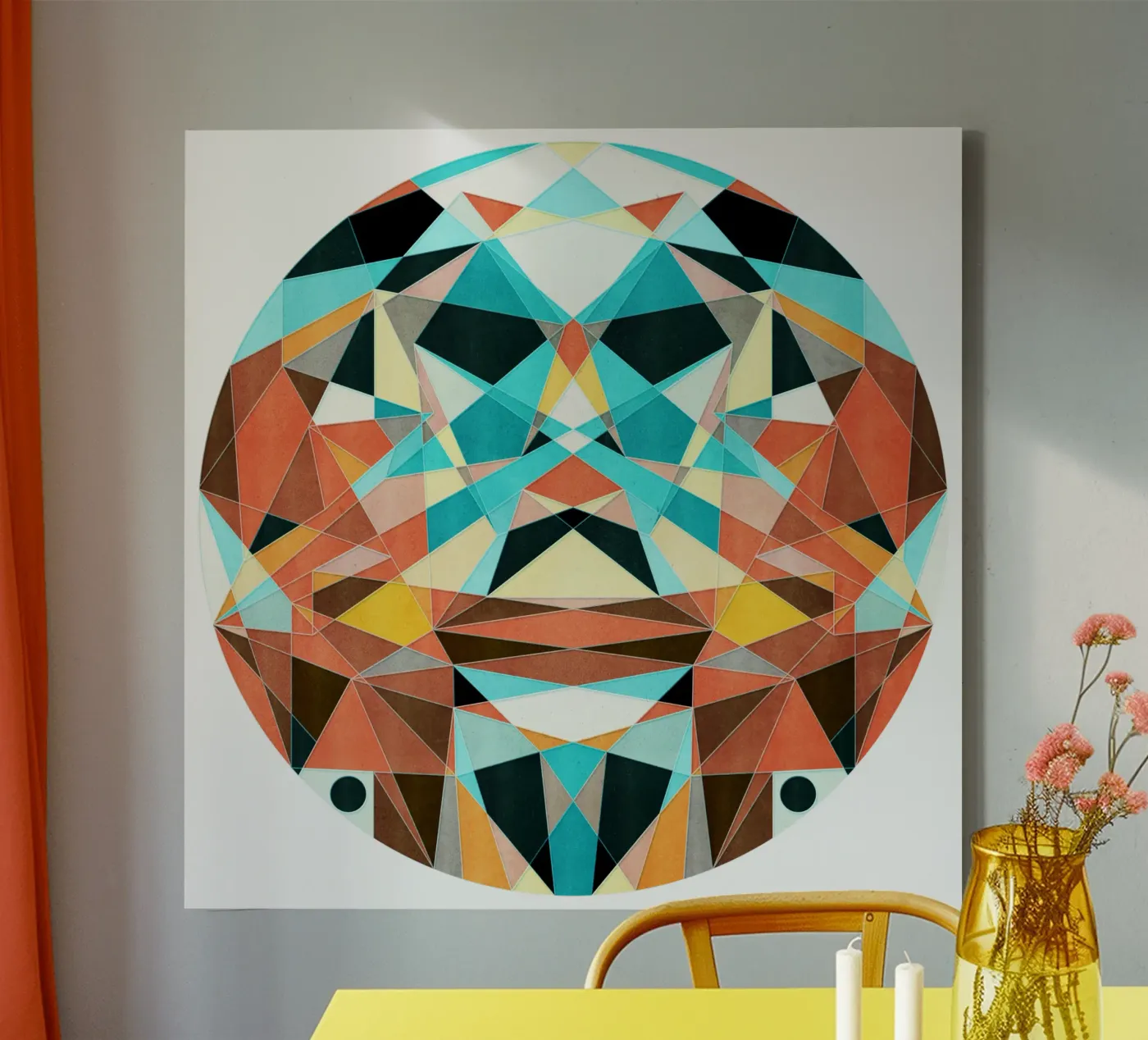 Optimisme canvas van Lines Inside