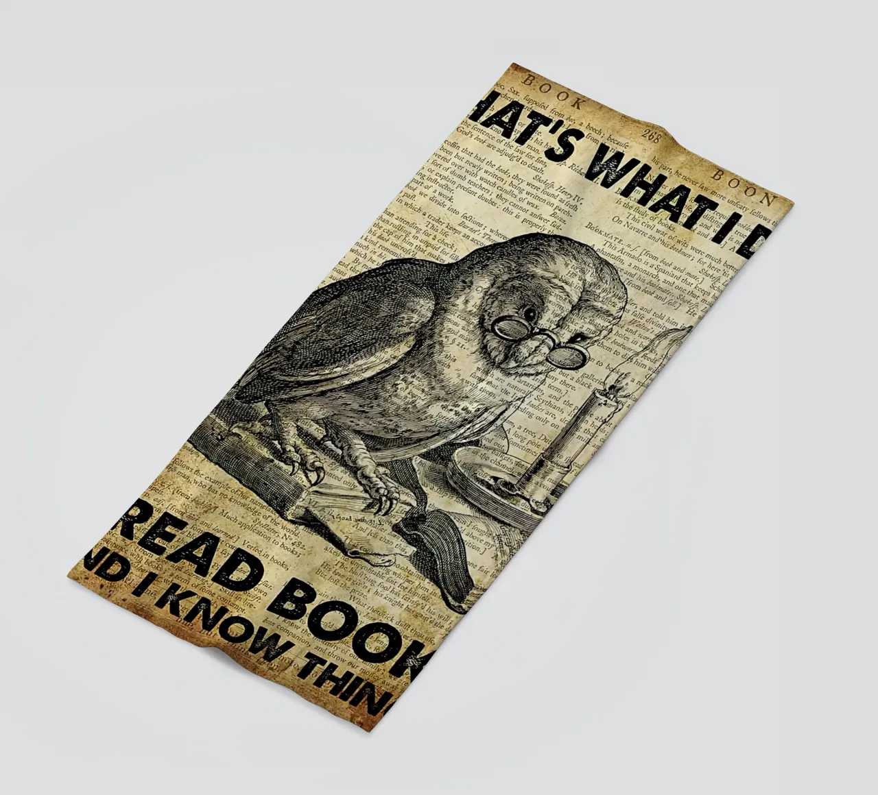 Owl That's What I Do I Read Books And I Know Things beach towel by Aaronshop