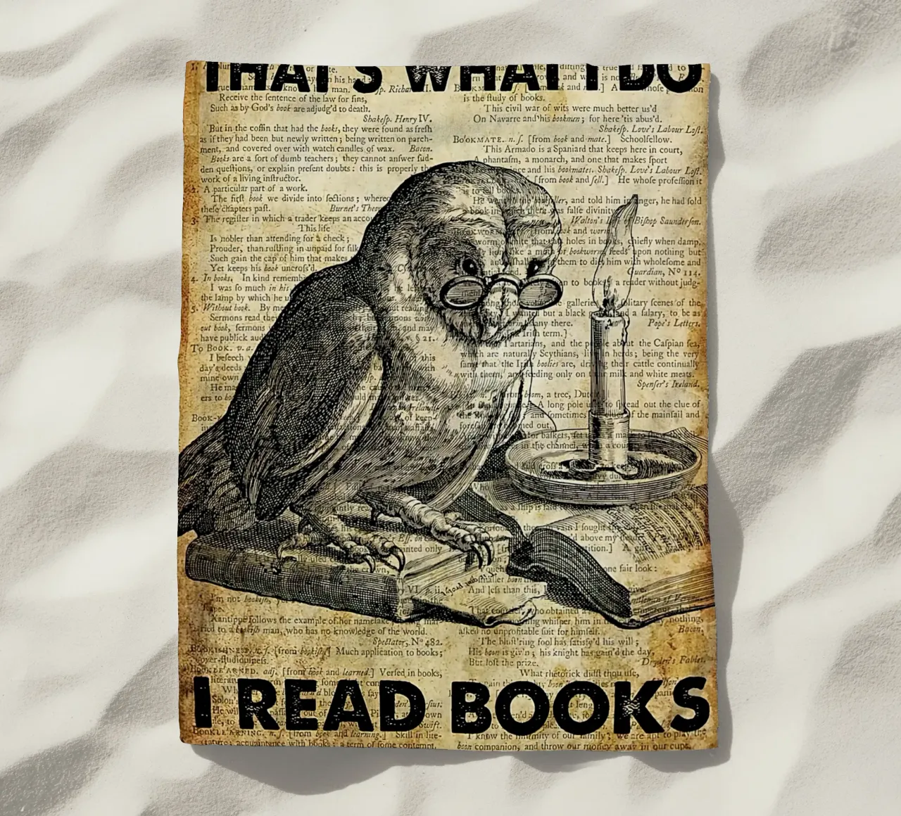 Owl That's What I Do I Read Books And I Know Things beach towel by Aaronshop