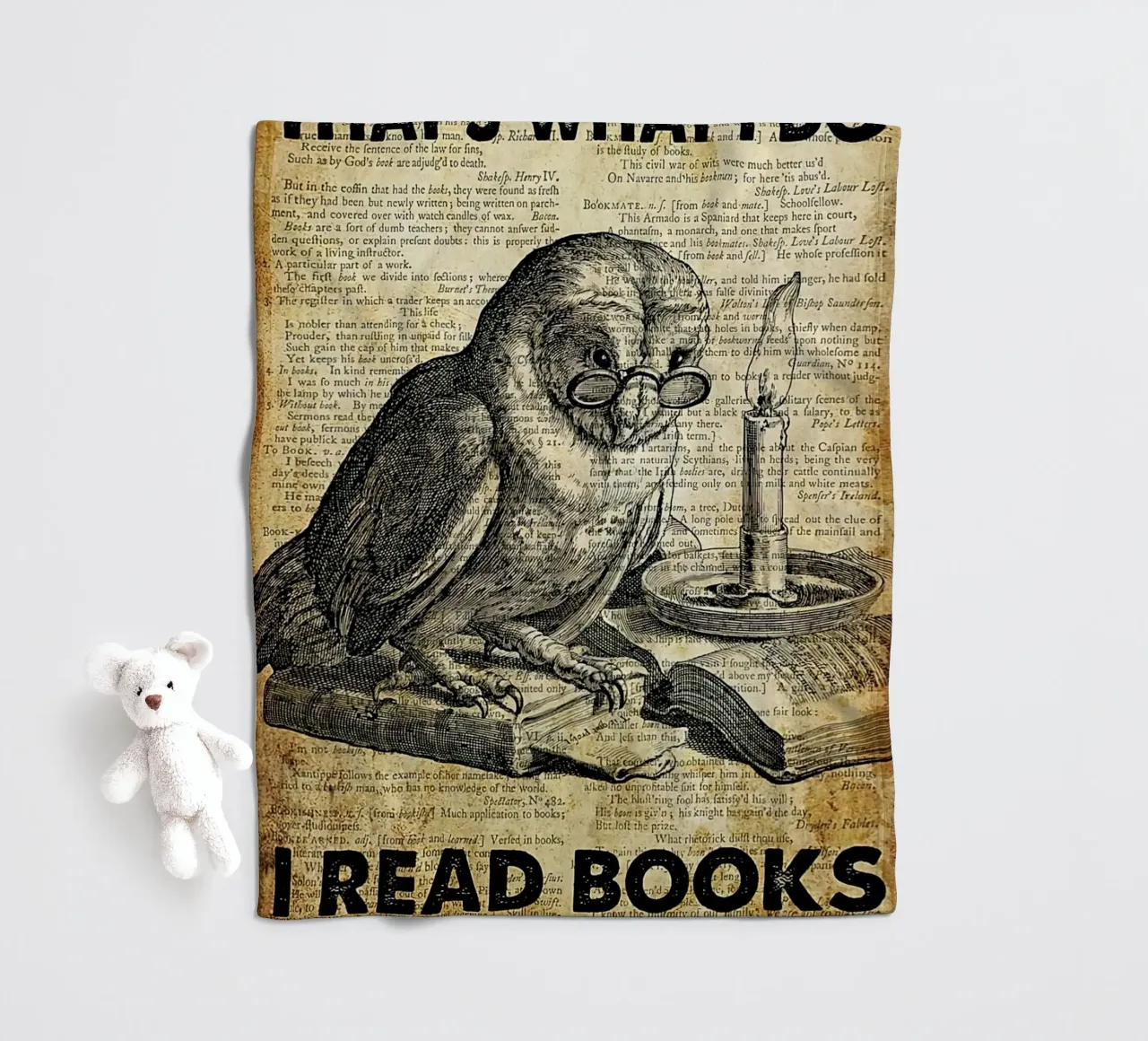 Owl That's What I Do I Read Books And I Know Things Fleecedecke von Aaronshop