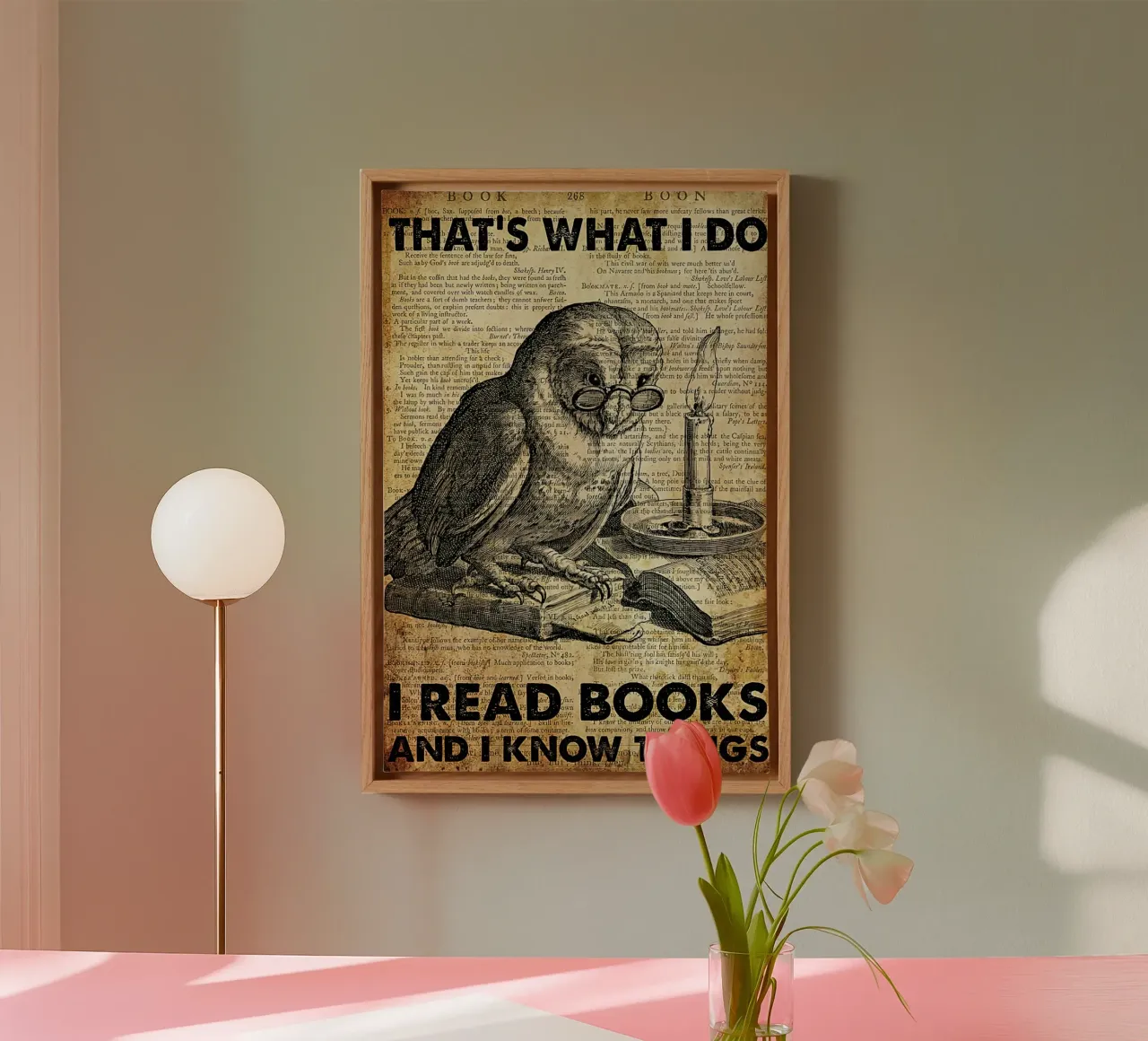 Owl That's What I Do I Read Books And I Know Things canvas by Aaronshop