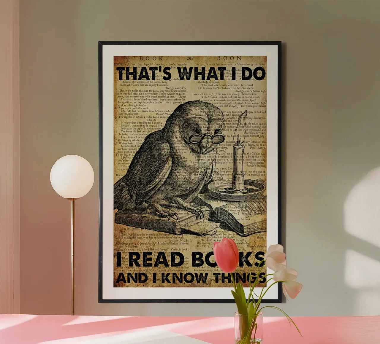 Owl That's What I Do I Read Books And I Know Things Hahnemühle von Aaronshop