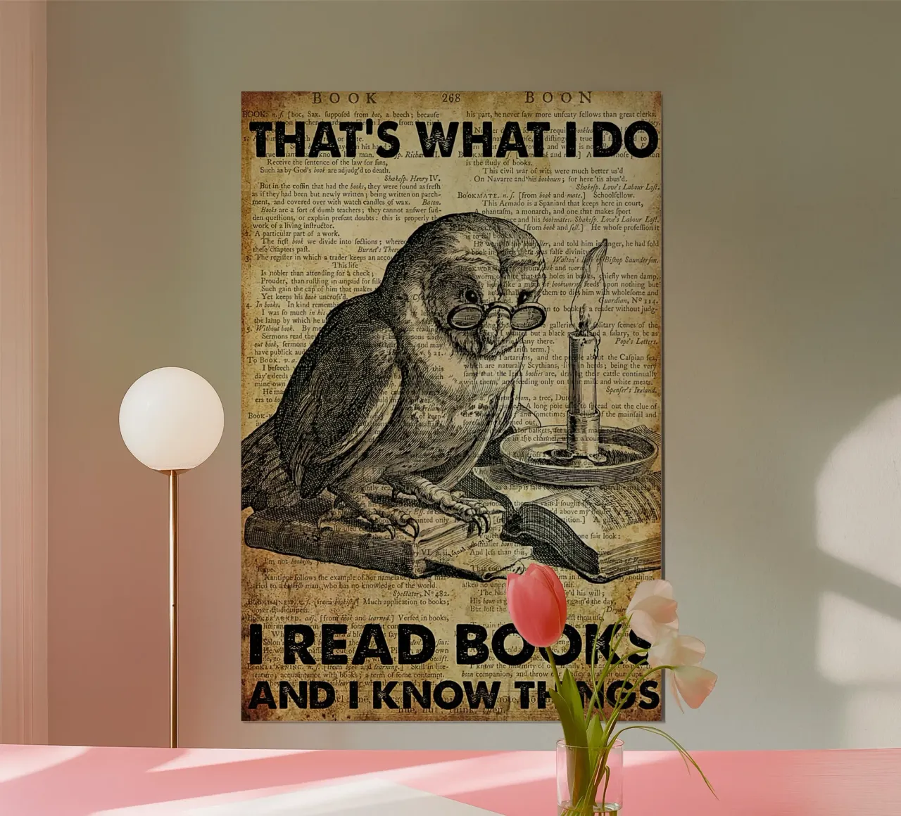 Owl That's What I Do I Read Books And I Know Things Hahnemühle von Aaronshop