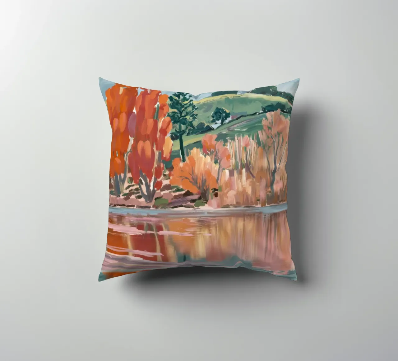 Golden Pond Whispers coussin de Solestice Strokes