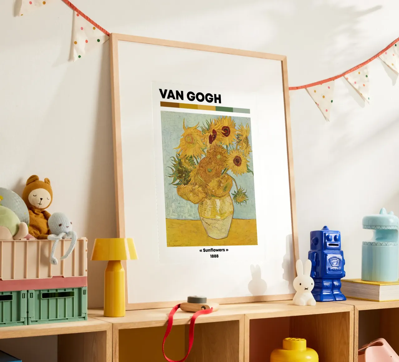 Van Gogh Zonnebloemen Impressionisme Kunstdruk - Bloemendecor T poster met aluminium frame van NorwesClub