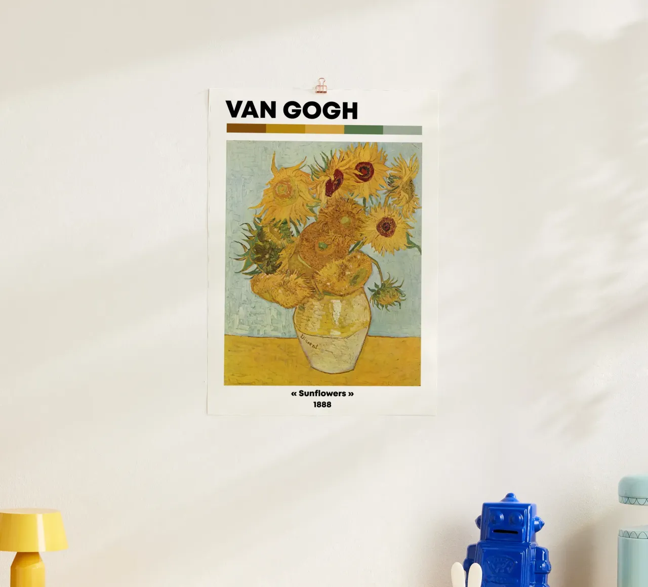 Van Gogh Zonnebloemen Impressionisme Kunstdruk - Bloemendecor T poster met aluminium frame van NorwesClub