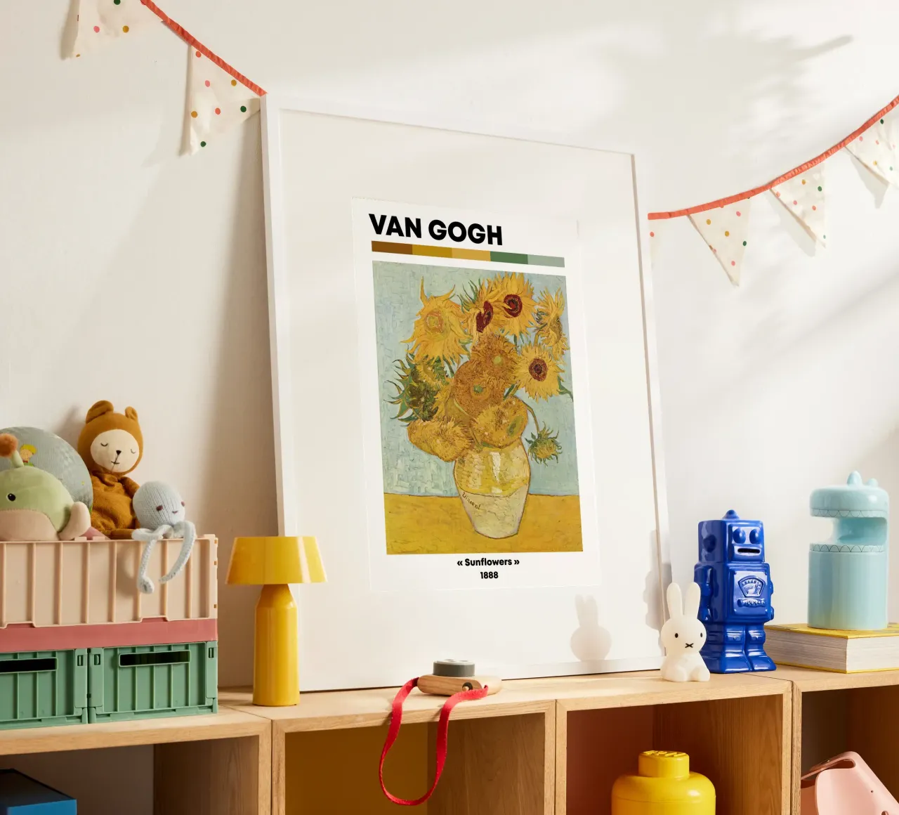 Van Gogh Zonnebloemen Impressionisme Kunstdruk - Bloemendecor T poster met aluminium frame van NorwesClub