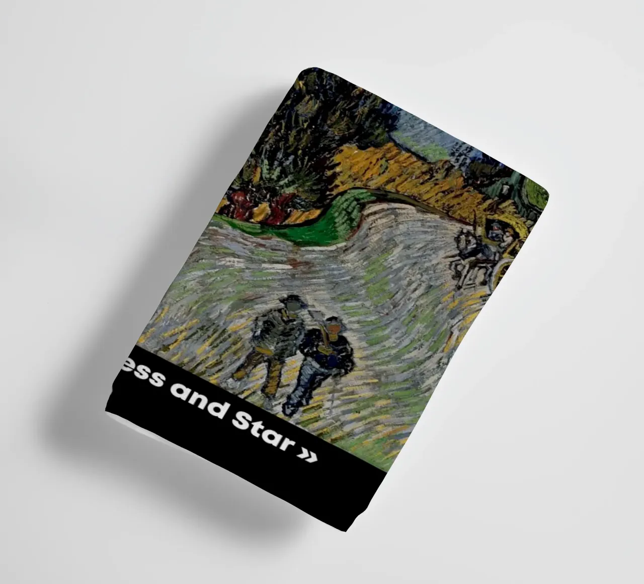 Strada di Van Gogh con cipresso e stella - Notte post-impressionista asciugamano da bagno da NorwesClub