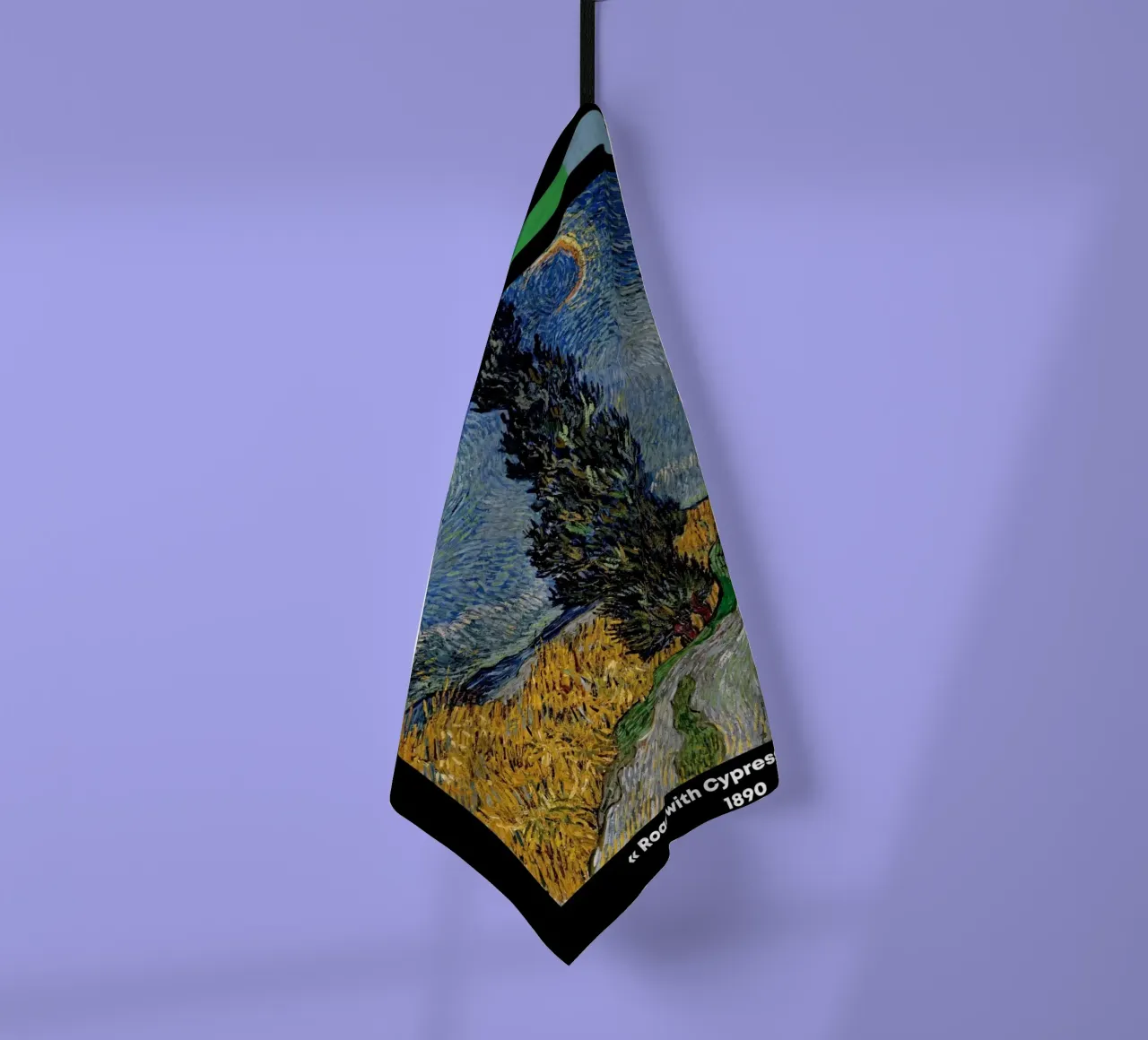 Strada di Van Gogh con cipresso e stella - Notte post-impressionista canovaccio da cucina da NorwesClub