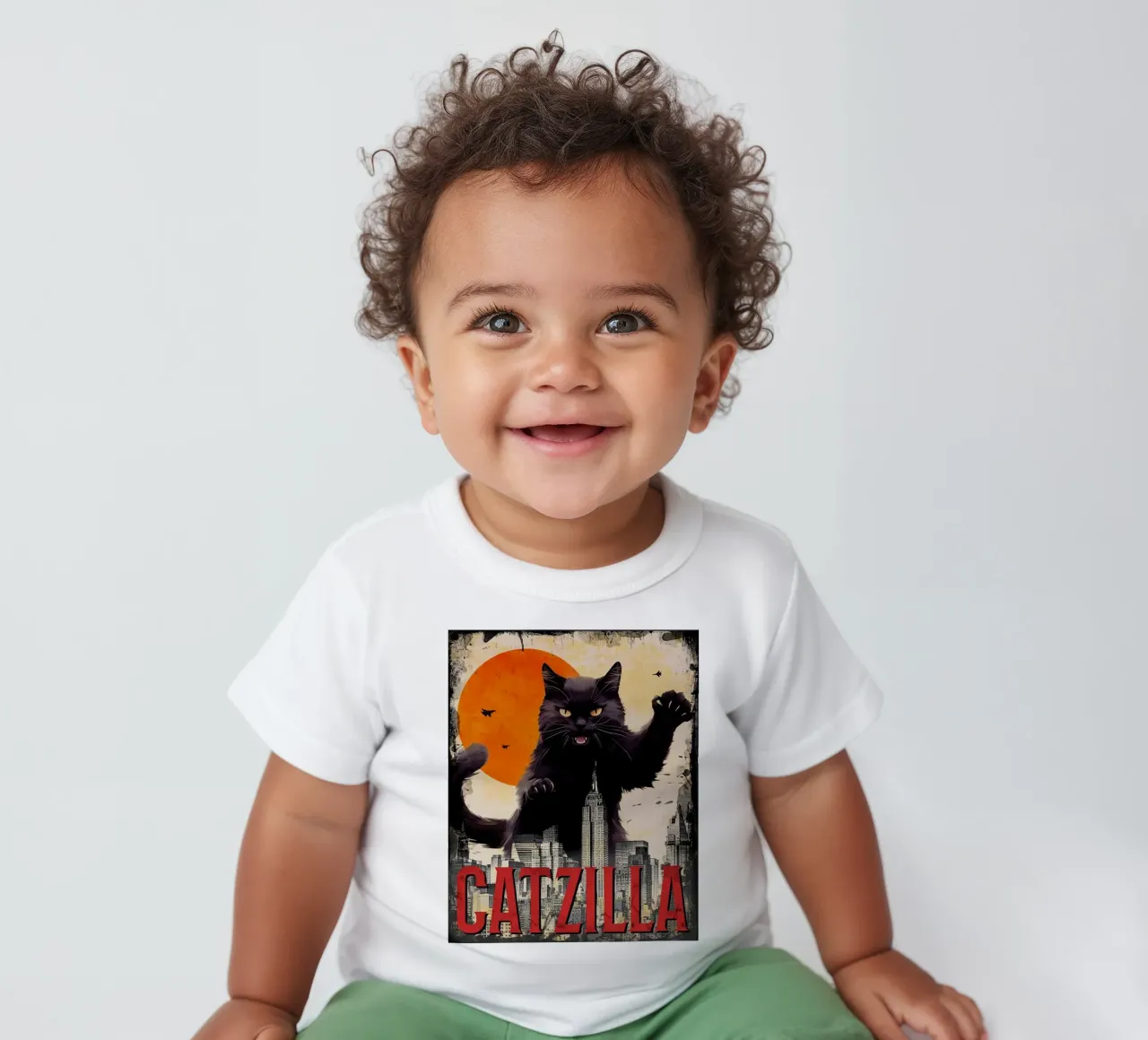 Il Catzilla maglietta neonato da Betty Shops