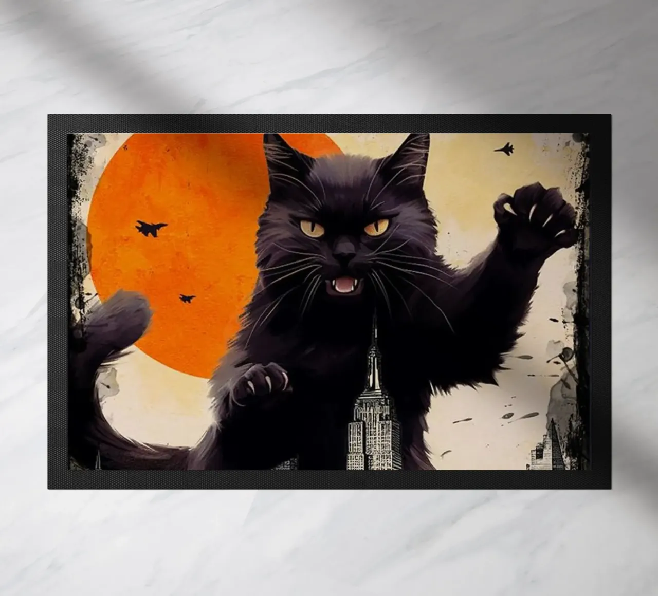 The Catzilla doormat by Betty Shops