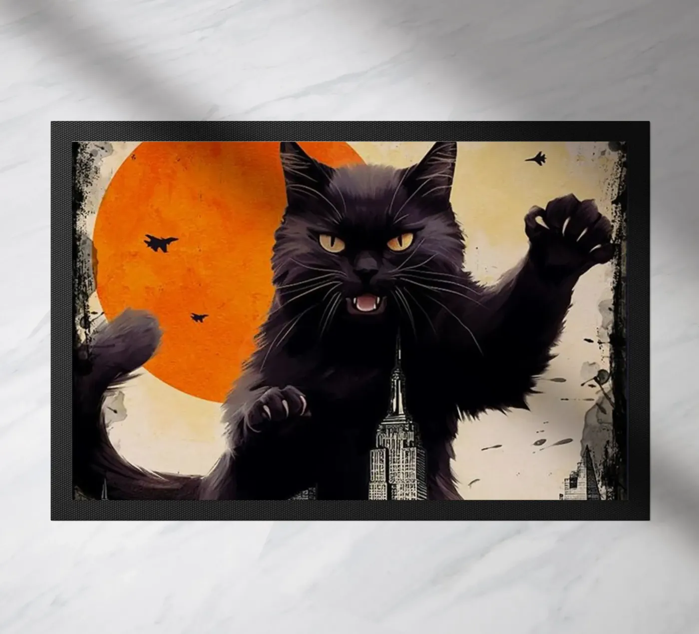 The Catzilla doormat by Betty Shops