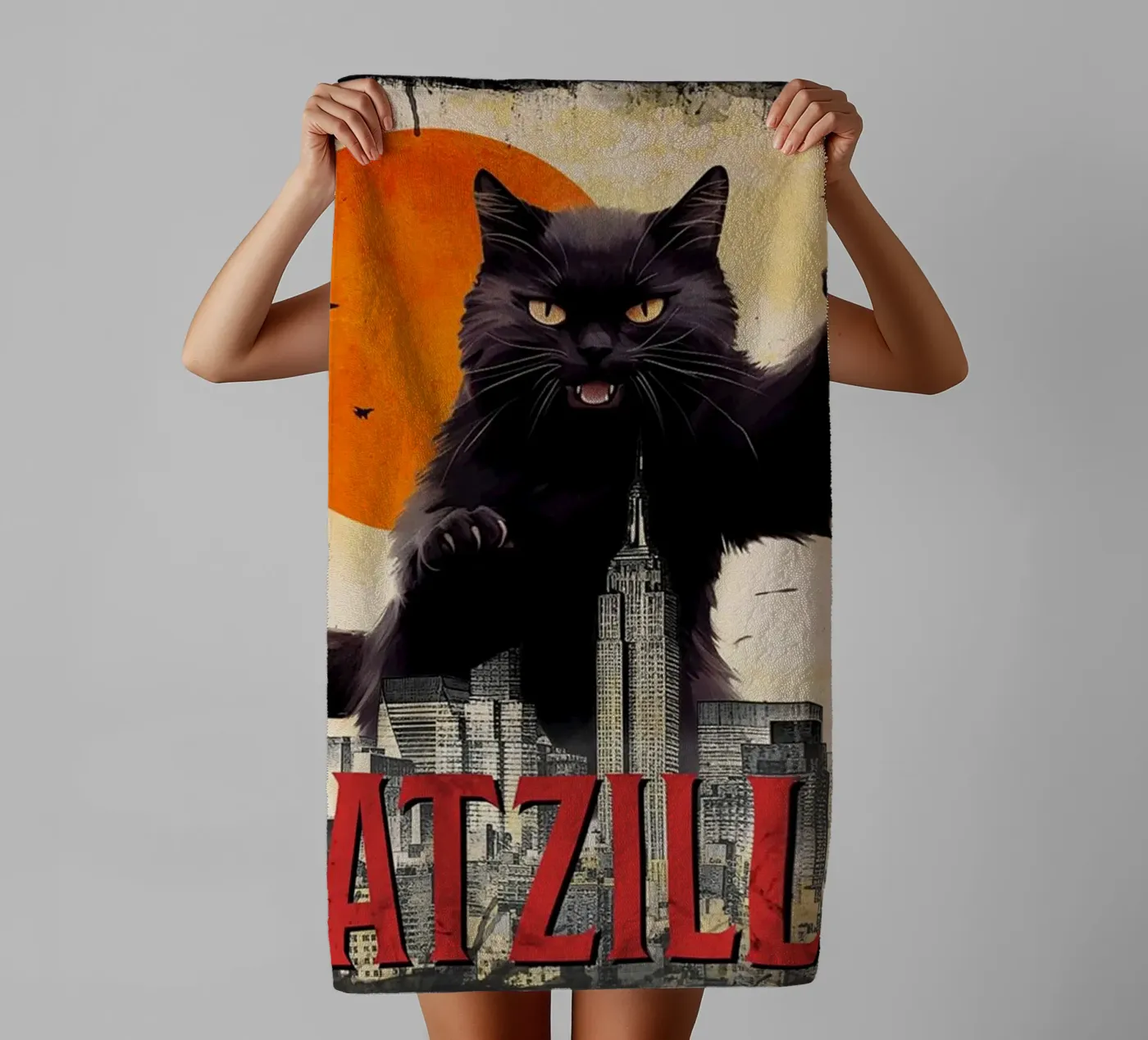 Der Catzilla Handtuch von Betty Shops