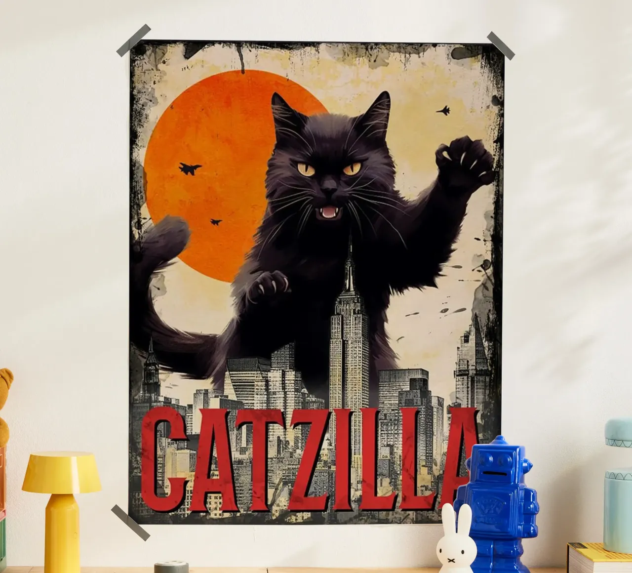 De Catzilla poster van Betty Shops