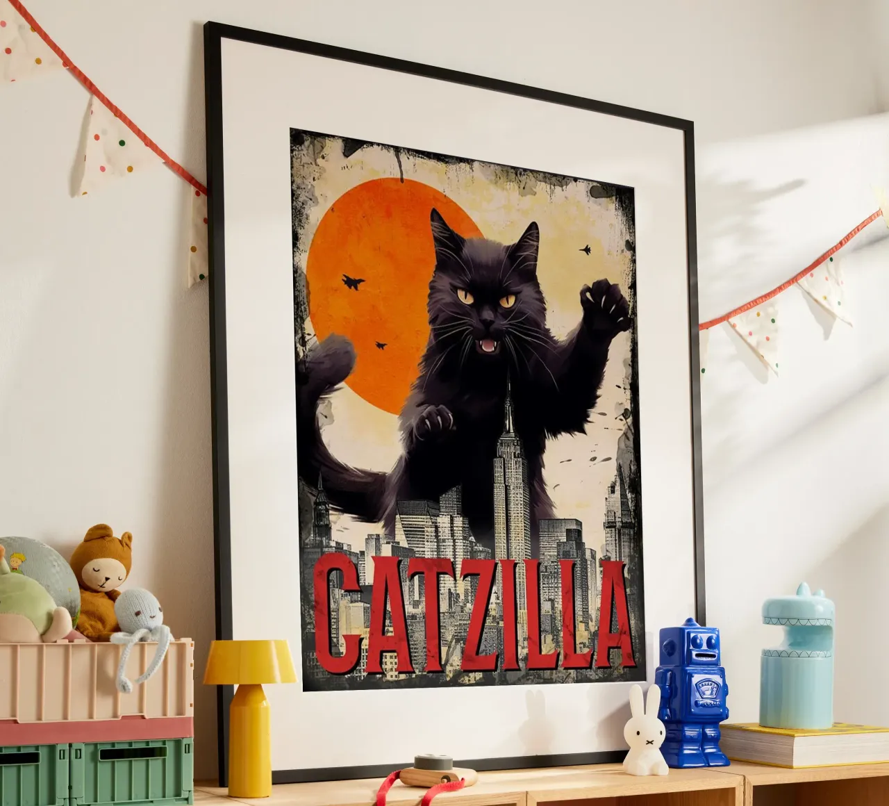 De Catzilla poster van Betty Shops