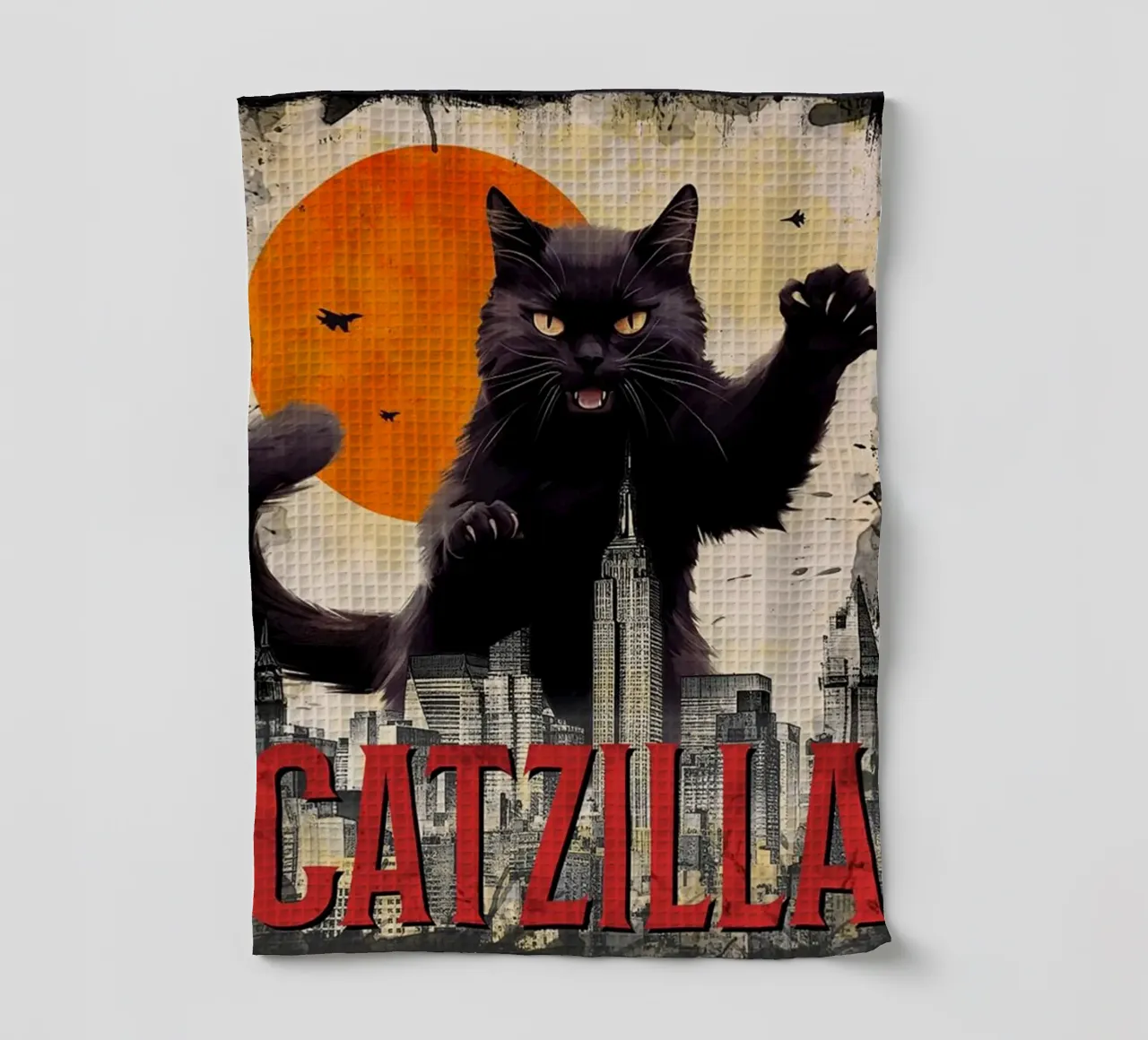 Il Catzilla canovaccio da cucina da Betty Shops