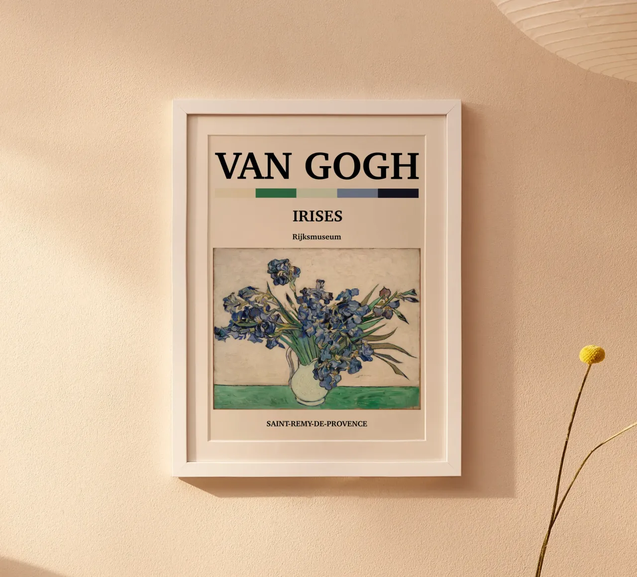 Van Gogh Irissen Post-Impressionisme Bloemrijke Kunstdruk - Blauw B poster van NorwesClub
