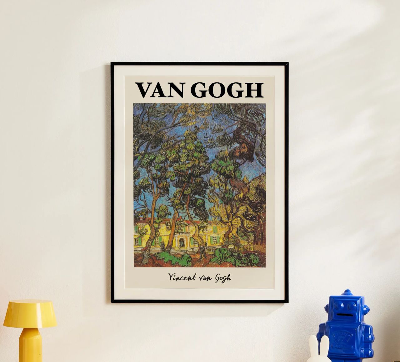 Van Gogh St-Paul Hospital Bäume - Postimpressionistische Landschaften Poster von NorwesClub