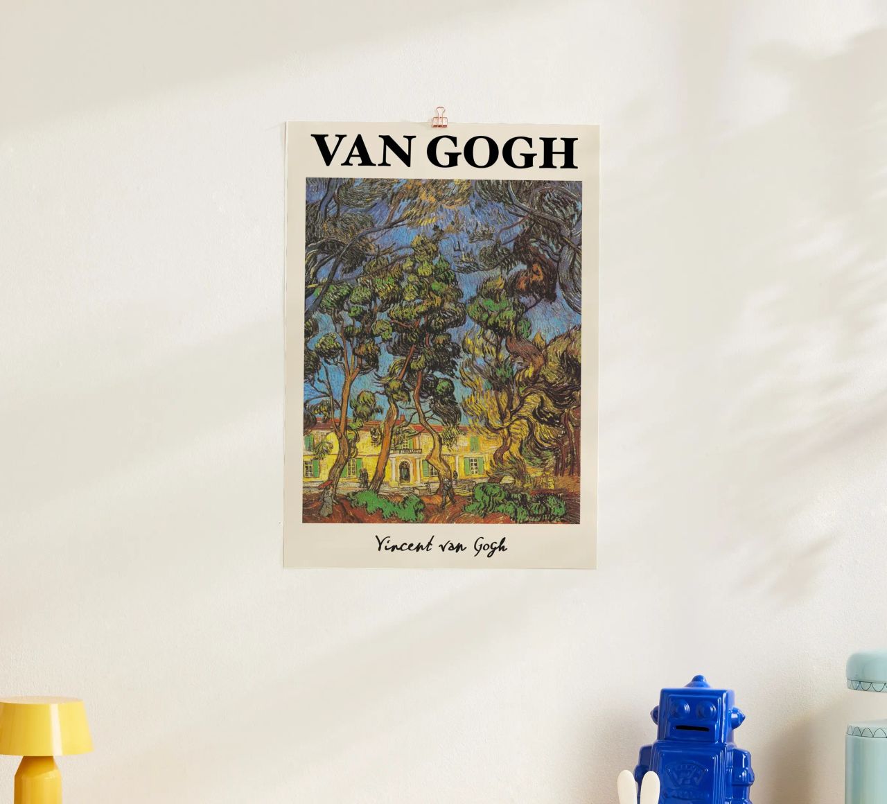 Van Gogh St-Paul Hospital Bäume - Postimpressionistische Landschaften Poster von NorwesClub