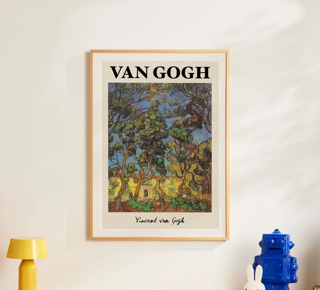 Van Gogh St-Paul Hospital Bäume - Postimpressionistische Landschaften Poster von NorwesClub