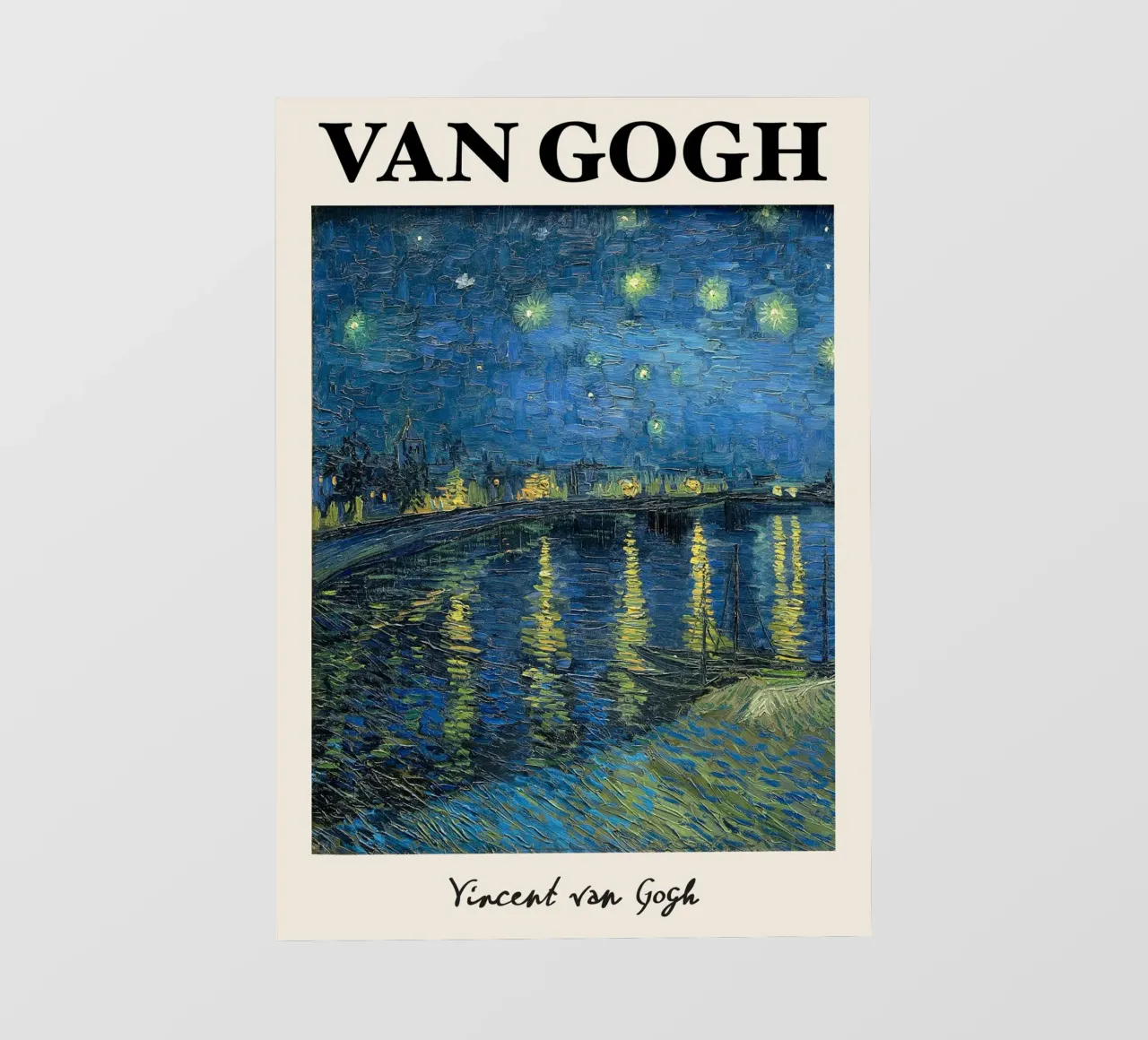 Van Gogh Notte stellata sul Rodano - Notti post-impressioniste telo in pvc da NorwesClub