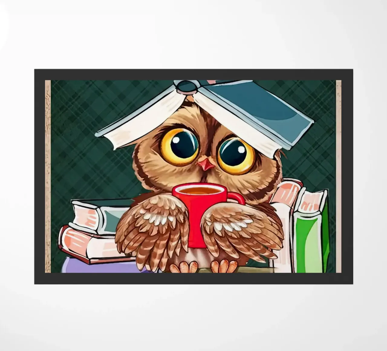 Gufo Leggo libri Bevo tè e so delle cose zerbino da Aaronshop