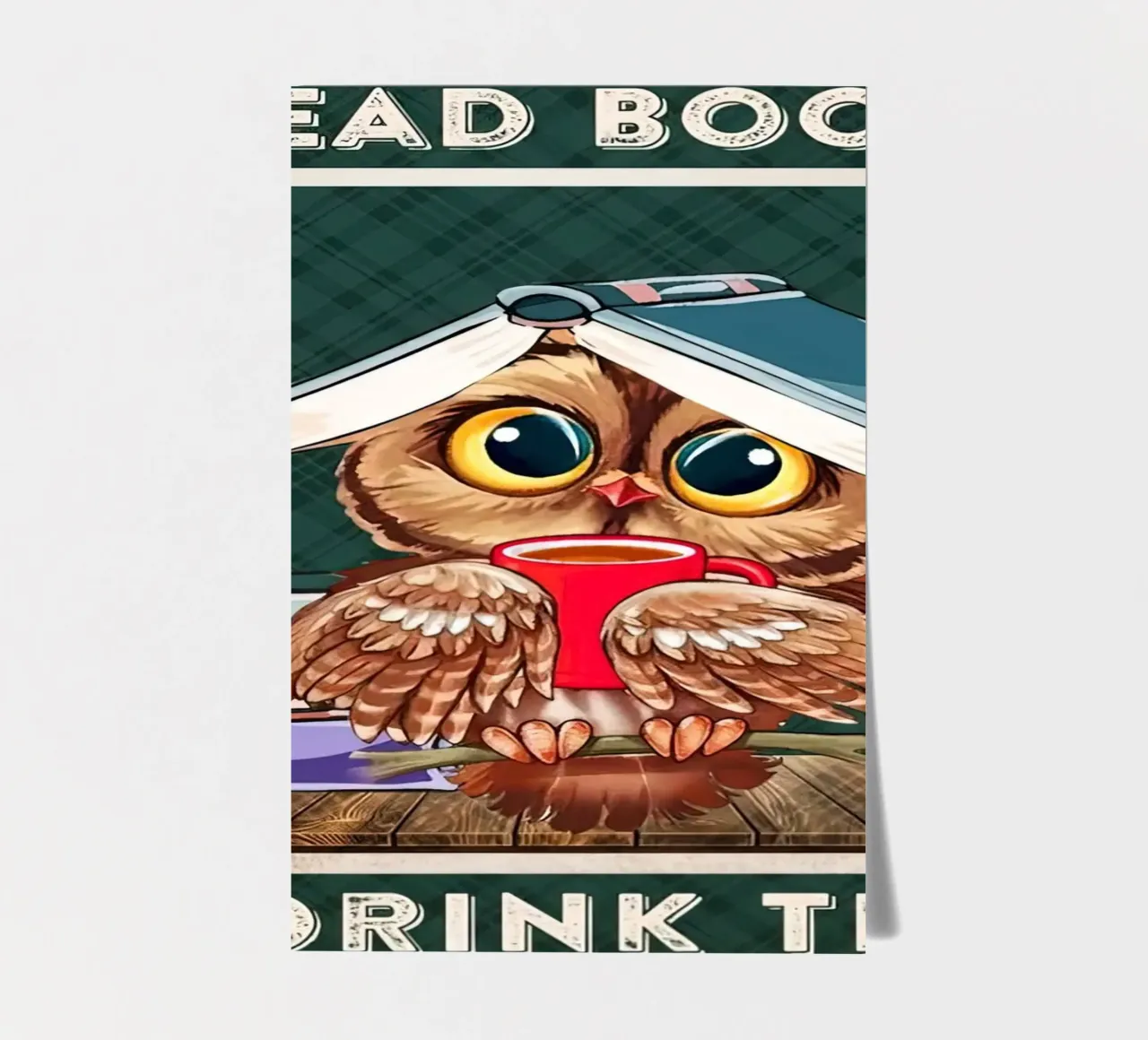 Eule Ich lese Bücher Ich trinke Tee und ich weiß Dinge Stickerbogen von Aaronshop
