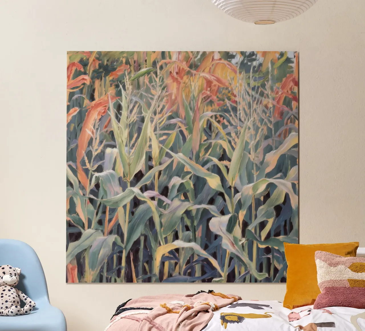 I segreti del campo di grano mormorano poster con telaio in legno da Solestice Strokes