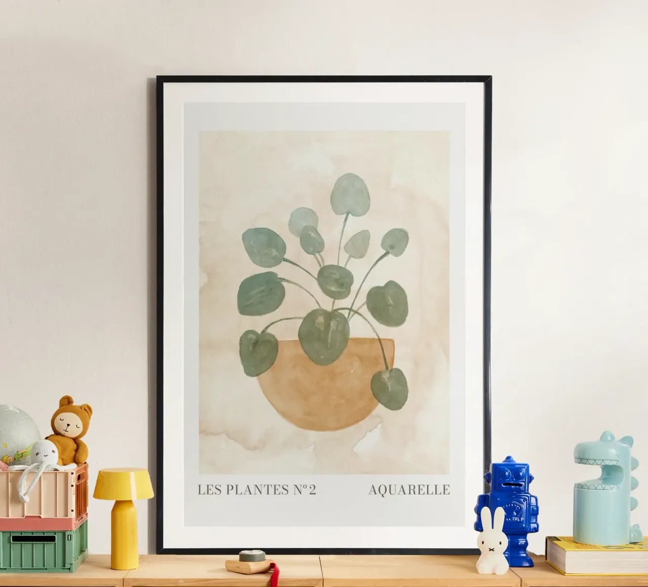 Le piante nº 2 poster con telaio in legno da NouveauPrints