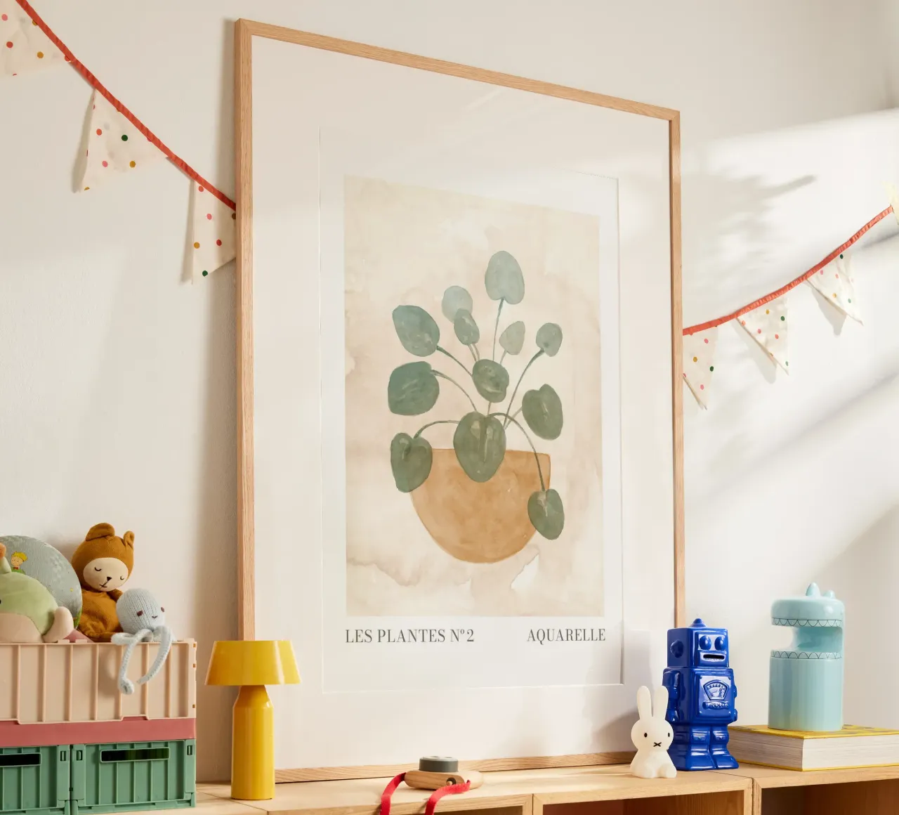 Le piante nº 2 poster con telaio in legno da NouveauPrints