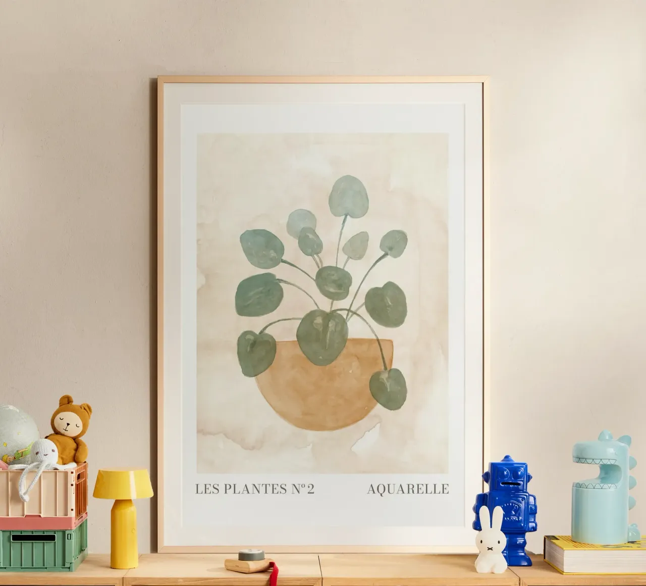 Le piante nº 2 poster con telaio in legno da NouveauPrints