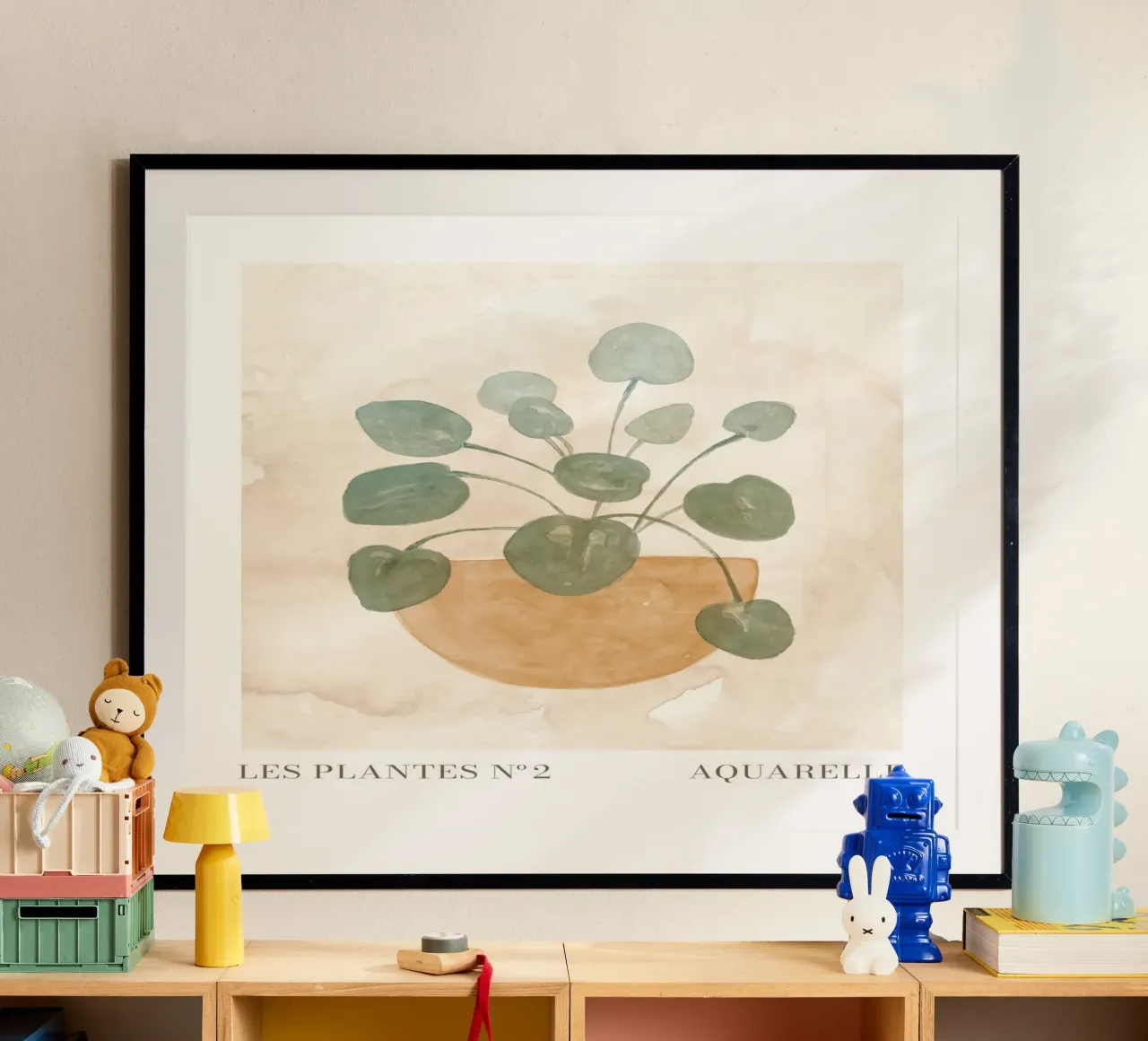 Le piante nº 2 poster con telaio in legno da NouveauPrints