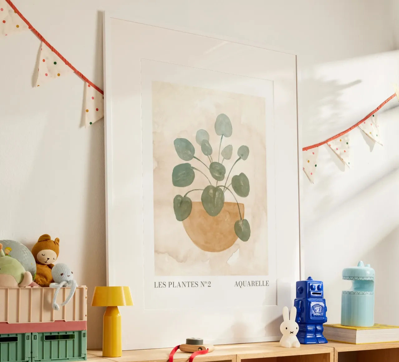 Le piante nº 2 poster con telaio in legno da NouveauPrints