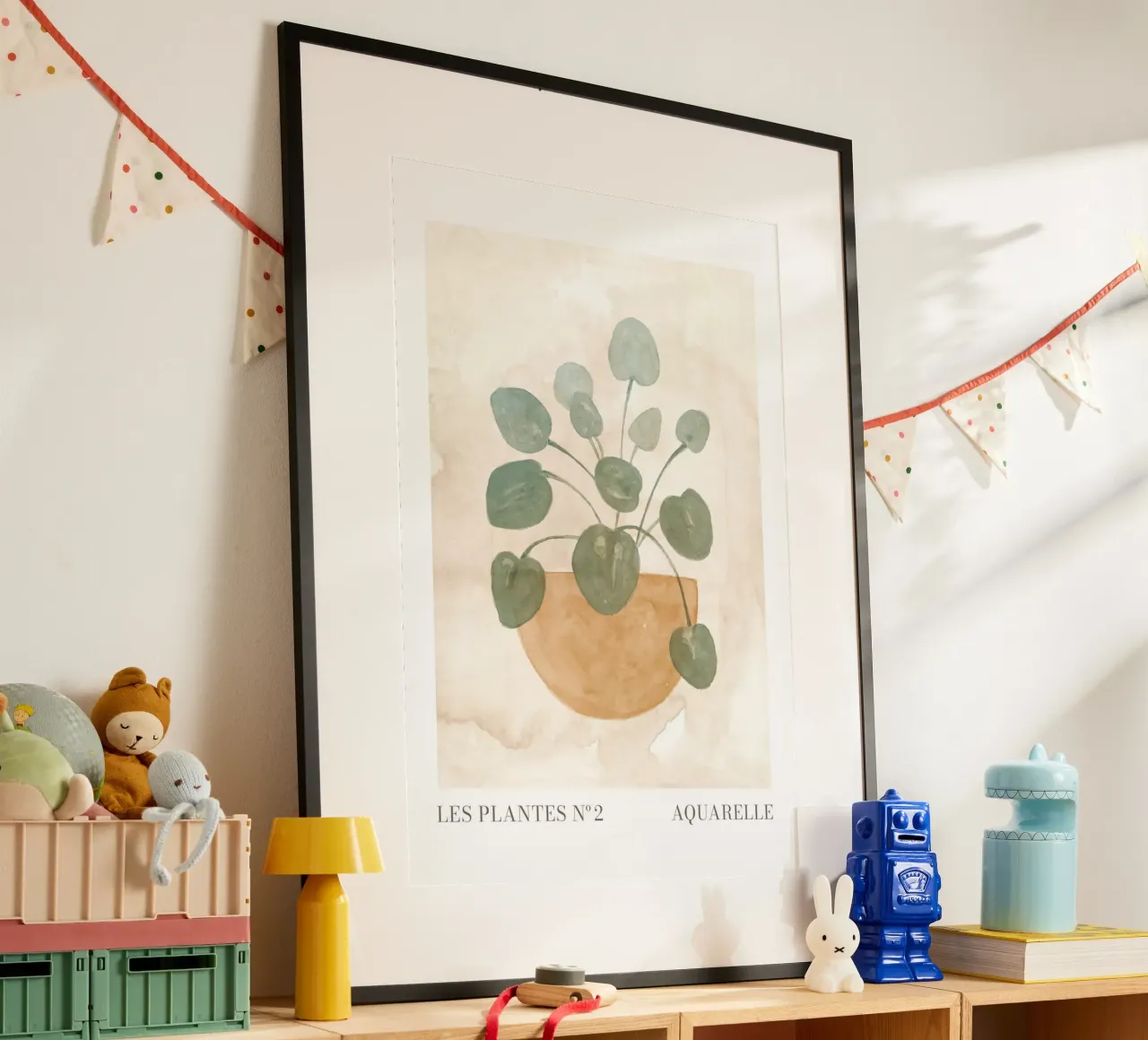 Le piante nº 2 poster con telaio in legno da NouveauPrints