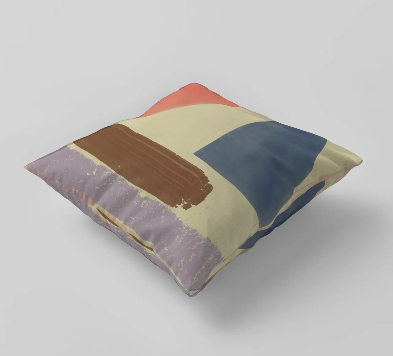Pittura a olio geometrica cuscino da Little Dean